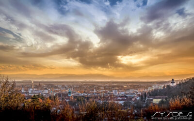 Sonnenuntergang über Graz